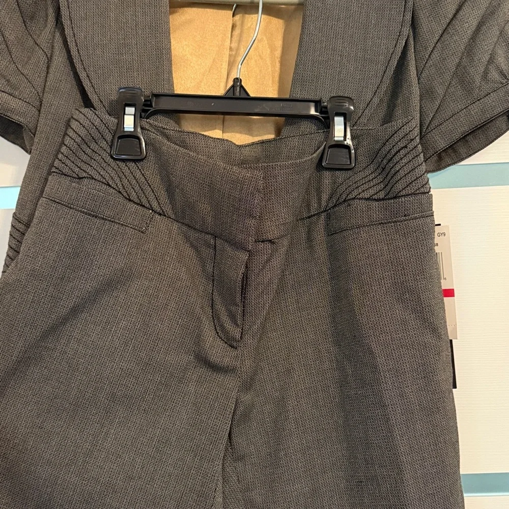 Nina Women's Charcoal Pantsuit - Picture 6 of 8